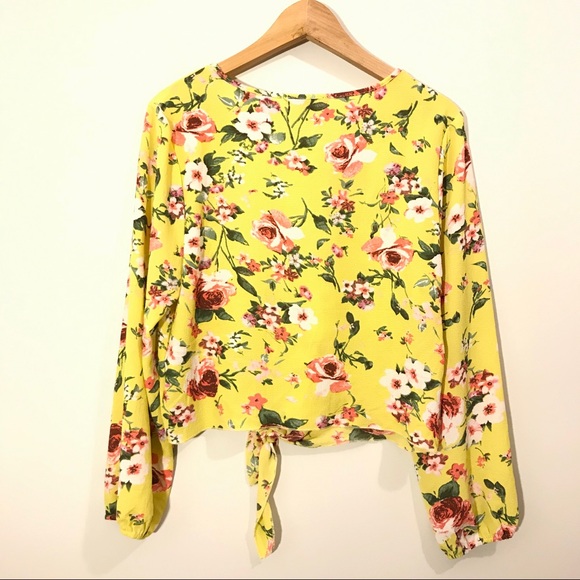 Revamped Premium Collection Yellow Floral Blouse - Picture 5 of 8